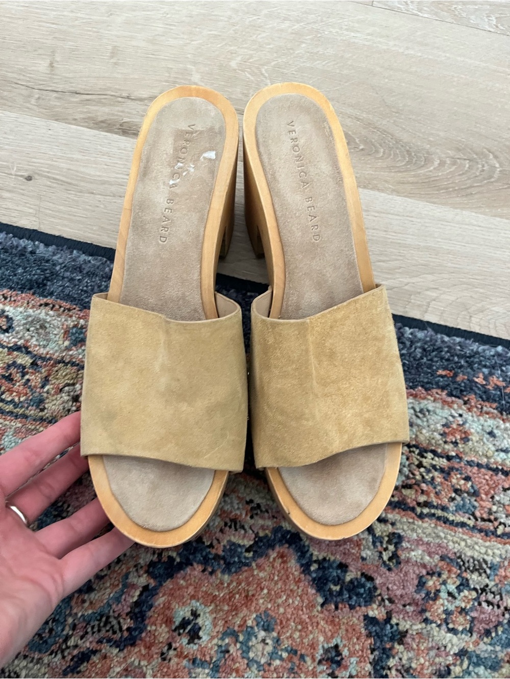 Veronica Beard Hannalee Platform Sandals in Desert Suede - Picture 9 of 10